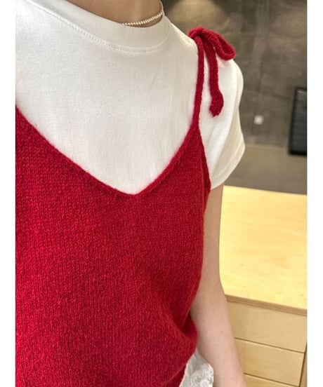 shoulder ribbon cami / 4color　hm2338