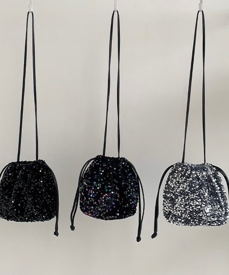 glitter drawstring bag / 3color　hm1700