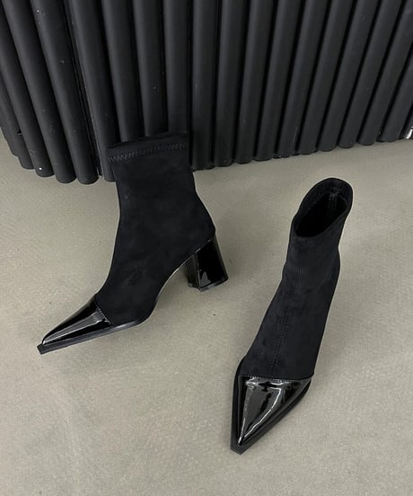 spliced high heel boots / 4color　hm2528