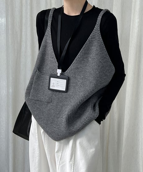 Waffle Knit Tank / 3color　hm2560