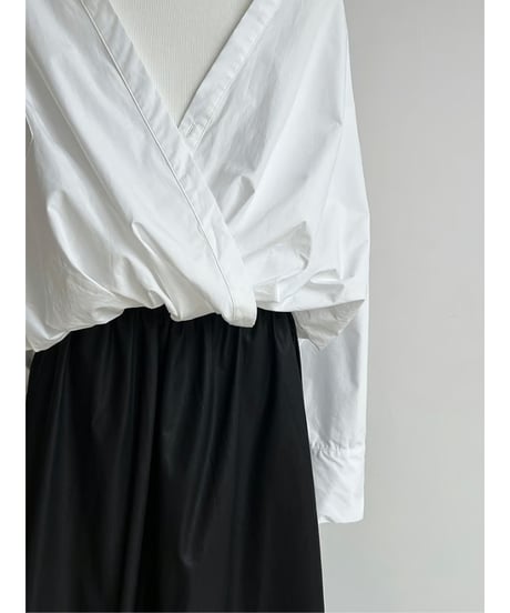 cross wrap shirt / 2color　hm2056