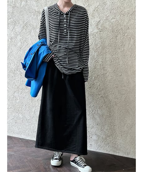 sweat maxi skirt / 2color　hm2054