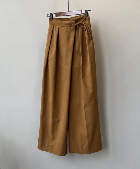 waist ribbon tuck wide pants / 3color　hm1716