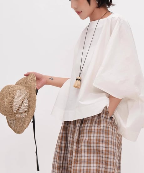 wide dolman blouse / 2color　hm2303