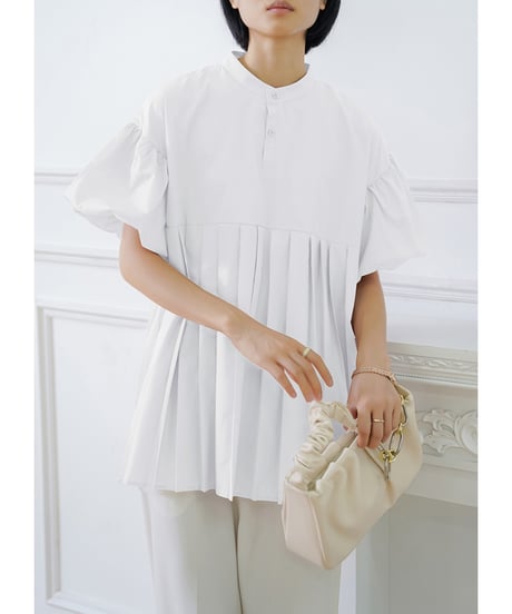 pleated tunic shirt / 5color　hm2961