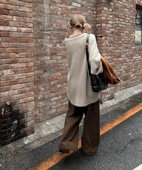 wide tuck pants / 2color　hm1128