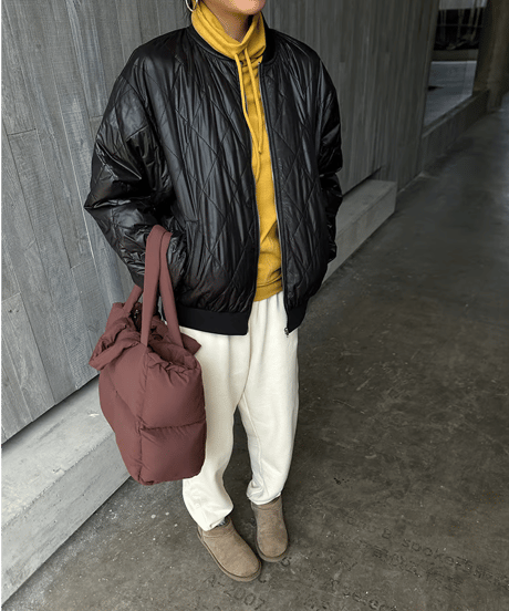 quilted full zip jacket / 2color　hm1890