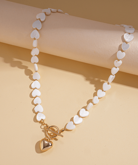 heart shell necklace　hm2829