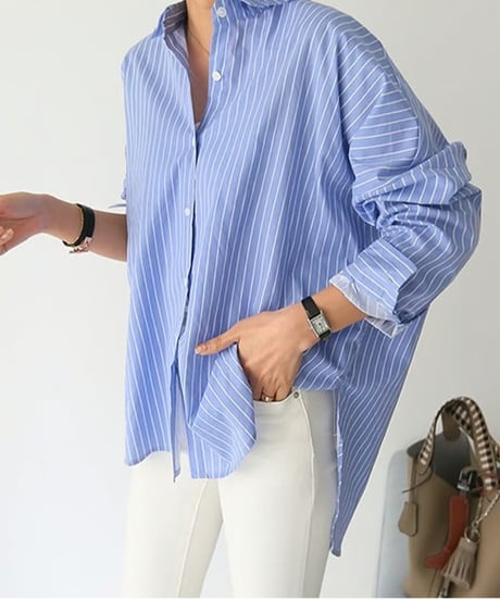 back ribbon shirt / 2color　hm2142