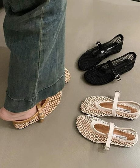 mesh mary jane shoes / 3color　hm2446