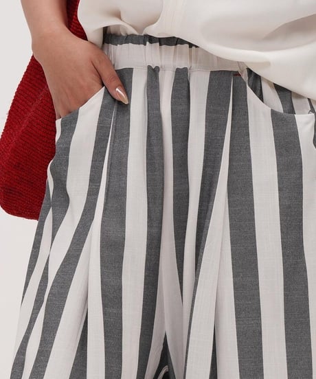 tan striped harem pants　hm2440