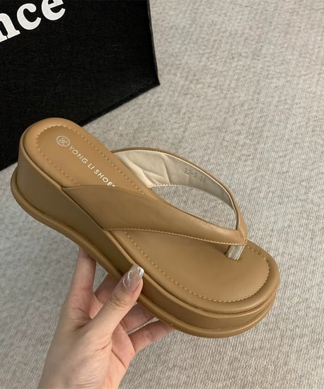 square toe thong sandal / 3color　hm1544