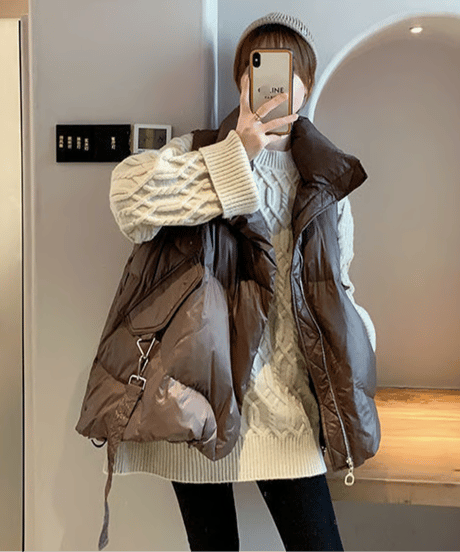 oversized padded vest / 3color　hm2720