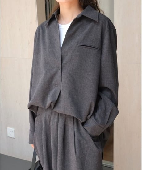 tuck skipper shirt / 2color　hm2014