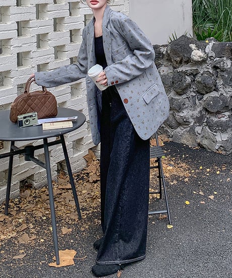 floral pattern jacket　hm2552