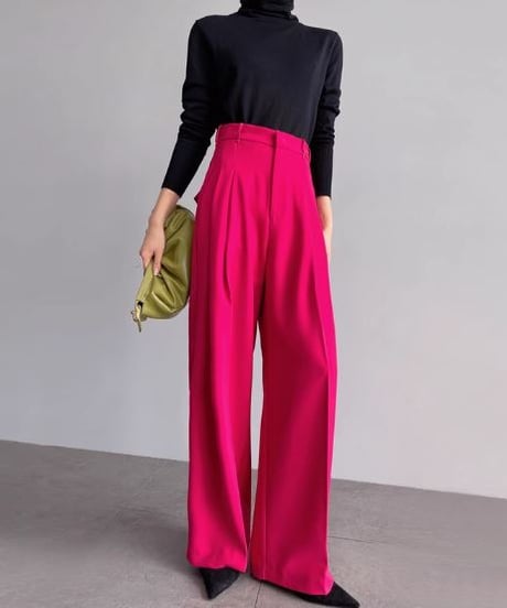 color wide pants / 4color　hm2021
