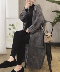 oversized long cardigan / 4color　hm2701