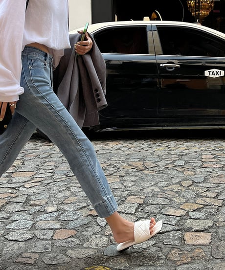 semi-flared denim pants / 2color　hm1300