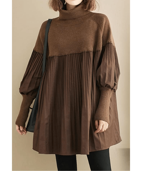 pleated docking tunic / 2color　hm2656