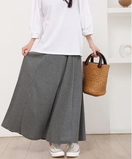 flared long skirt / 5color　hm2908