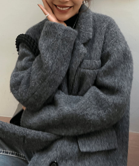 shaggy wool coat　hm1186