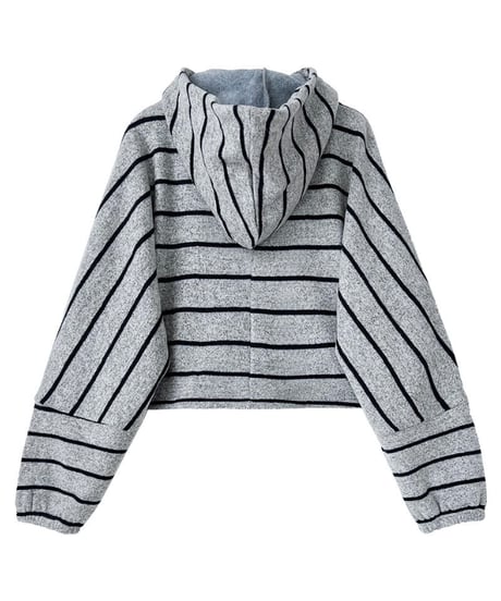 relaxed strip hoodie / 2color　hm2060