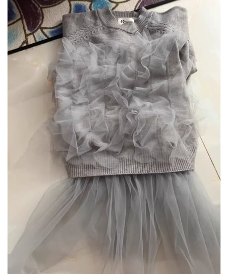 docking knit dress / 2color　hm1905