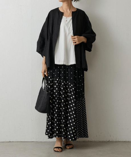 drawstring loose jacket / 2color　hm2985
