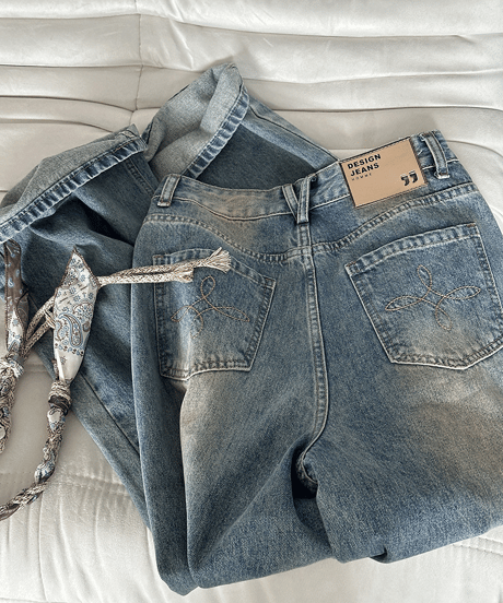 wide denim pants　hm2806