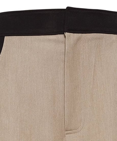 contrast color straight pants　hm1793