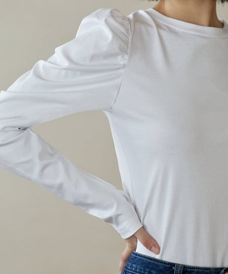 puff sleeve t-shirt / 2color　hm2002