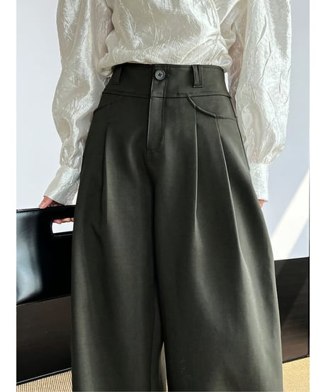 draped wide pants / 2color　hm2050