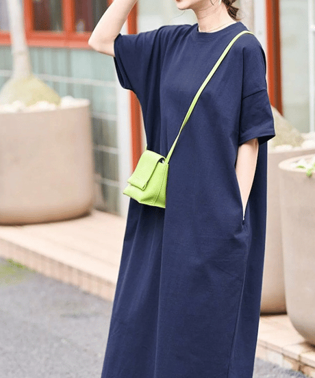 loose cotton dress / 7color　hm2927