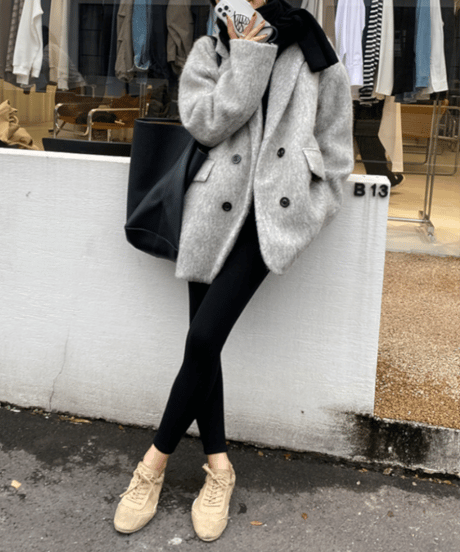 shaggy wool coat　hm1186