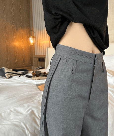 wide leg loose pants / 2color　hm1689