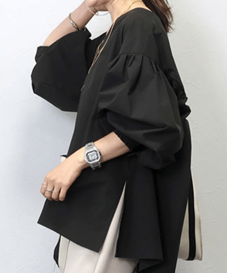 loose back blouse / 3color　hm2581