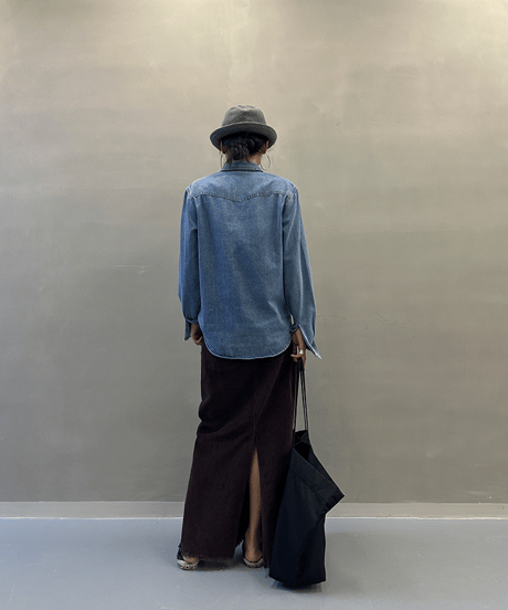 washed denim shirt / 2color　hm2086