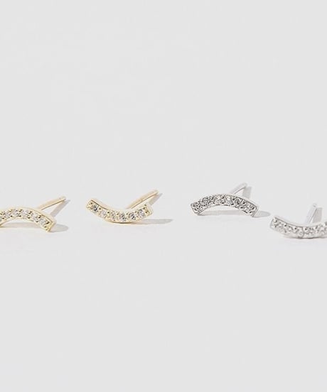 stone crescent pierce / 2color　hm2361