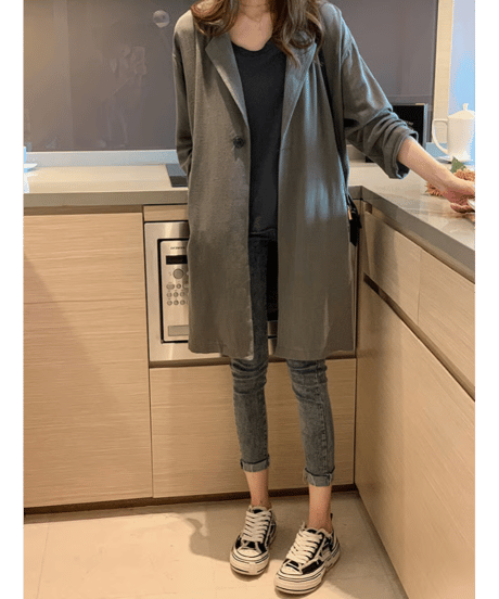 linen long coat / 3color　hm2905