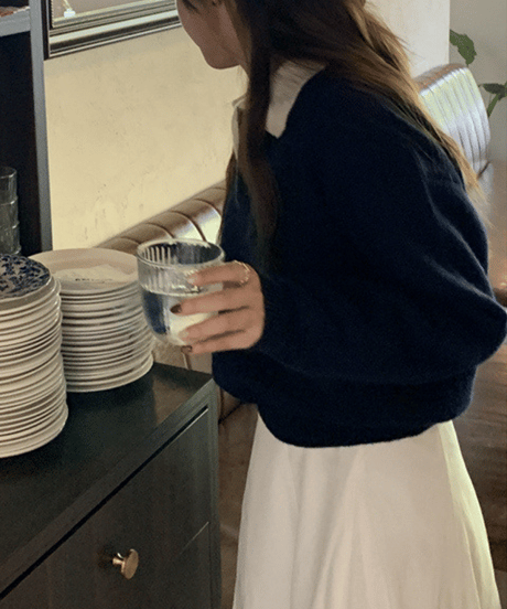 classic collar knit polo / 2color　hm2703