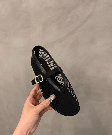 mesh mary jane shoes / 3color　hm2446