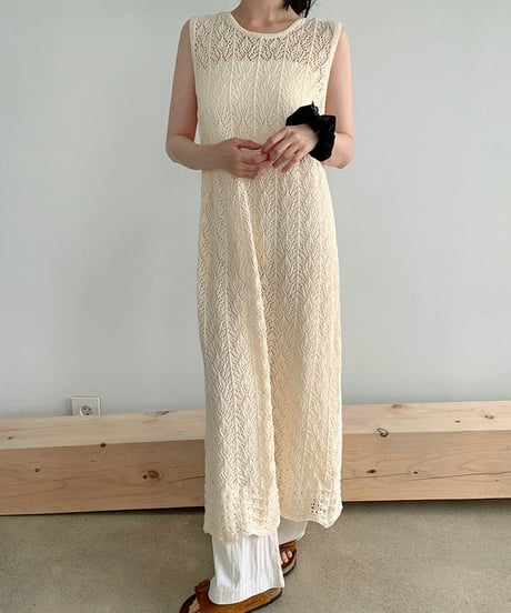 crochet knit dress / 3color　hm1484
