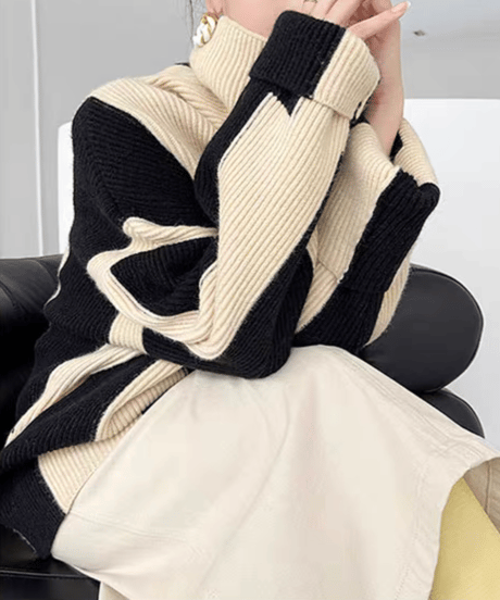 striped design knit　hm1660