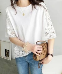 lace sleeve top / 3color　hm2979
