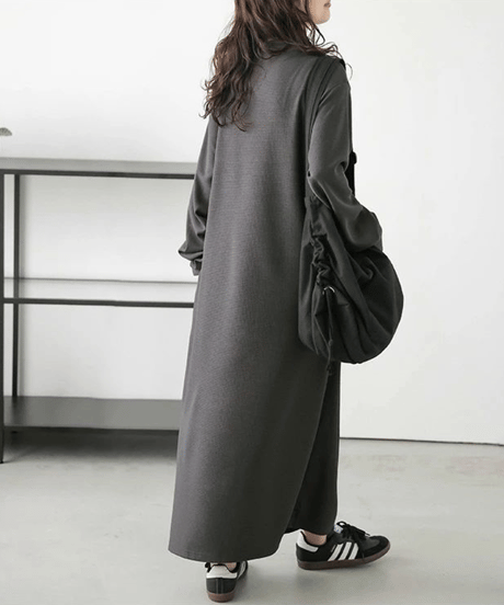 relaxed Waffle dress  / 4color　hm2626