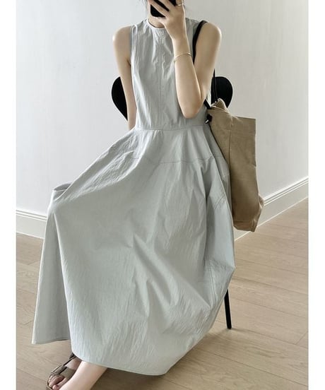 flare shoulder dress / 2color　hm2381