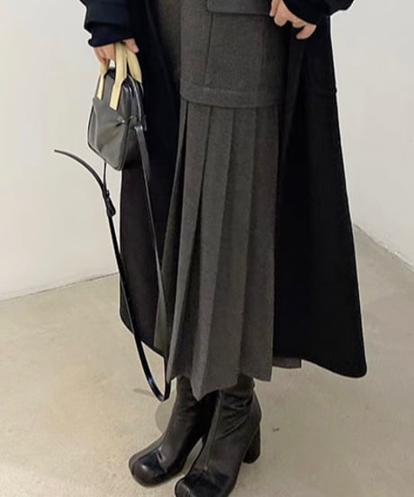 pleated sleeveless dress　hm1654