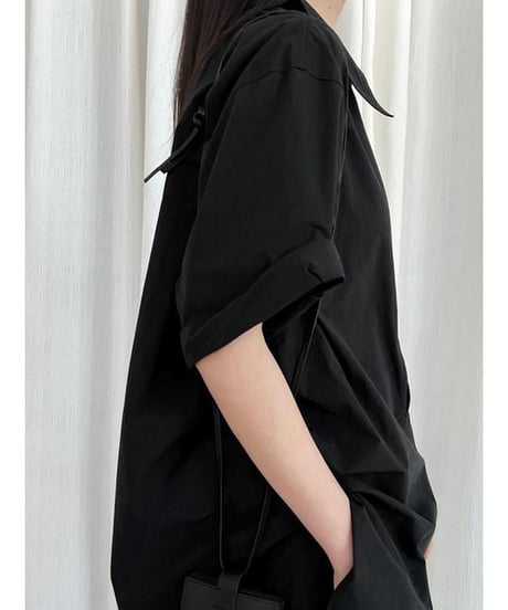 relax open collar shirt / 2color　hm2300