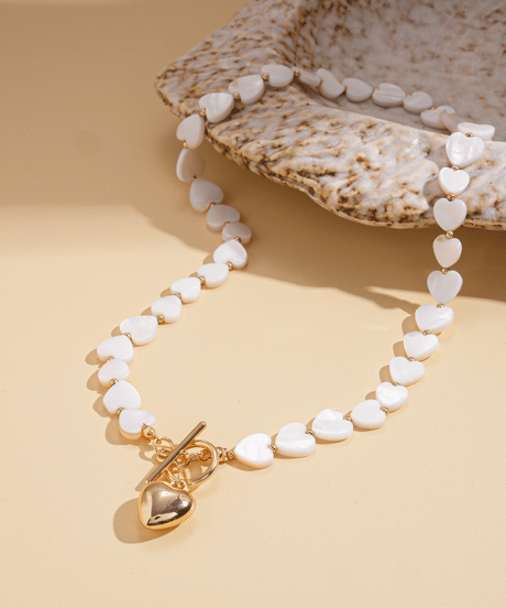 heart shell necklace　hm2829