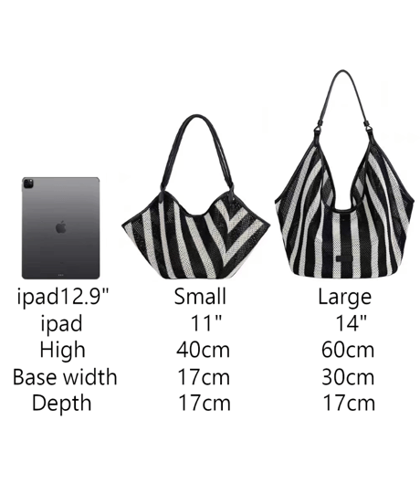 mesh stripe tote / 2size　hm2282